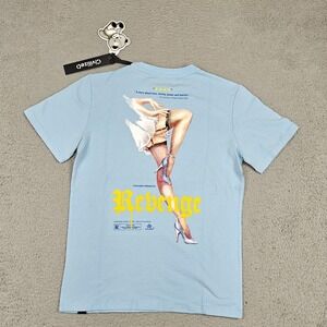 Civilized Shirt Mens Small Blue Revenge Pinup Graphic Tee Streetwear New